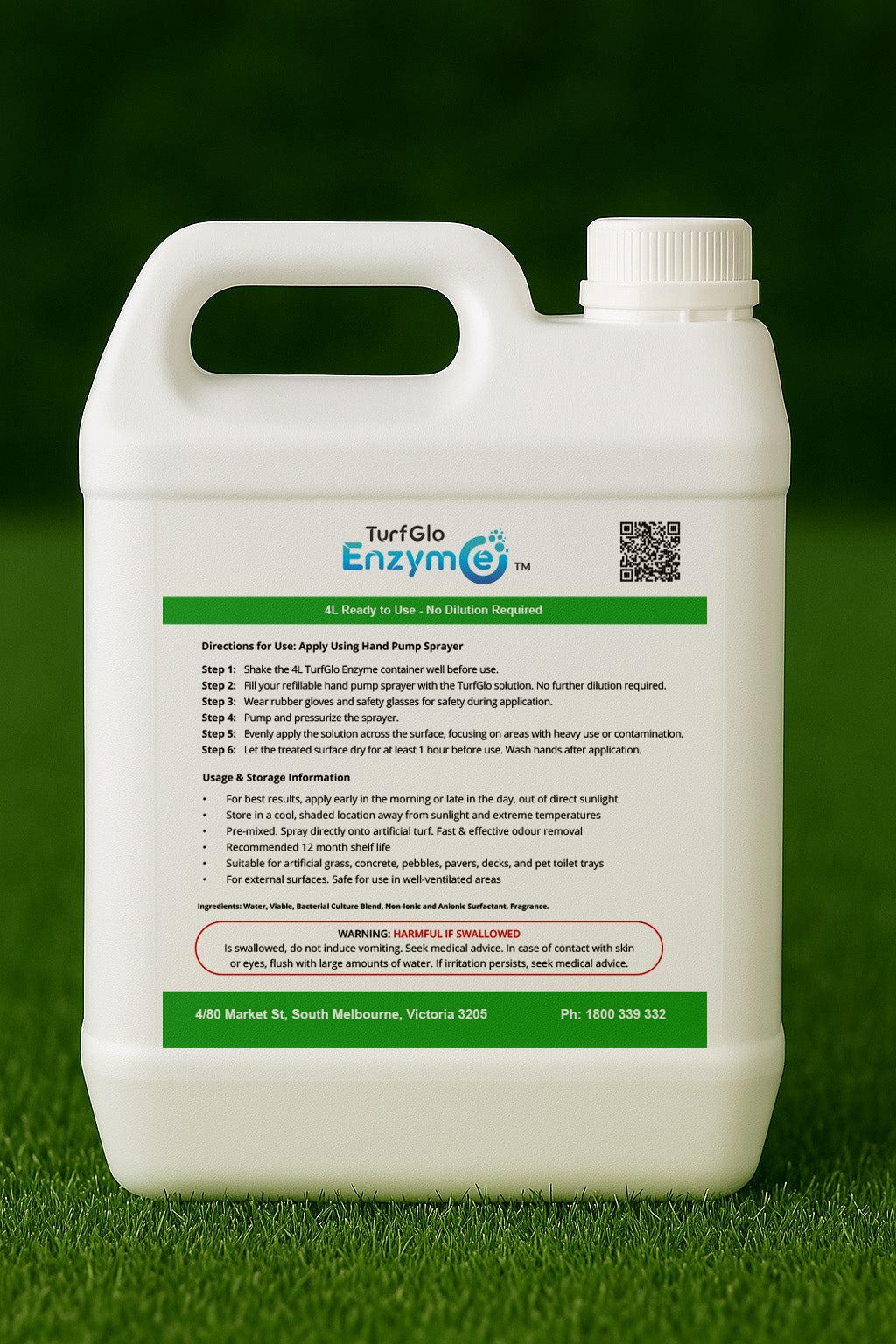 Commercial Starter kit  4L TurfGlo Enzyme® with Hand Pump.