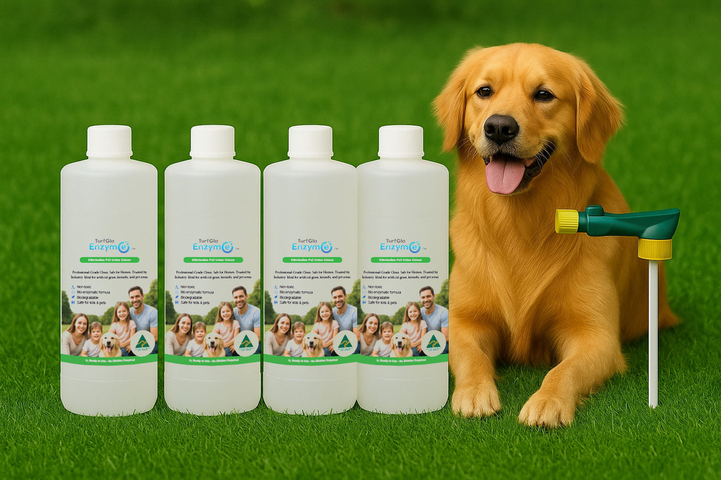 TurfGlo Enzyme® Concentrate Residential Starter Pack (4L) + Hose Sprayer