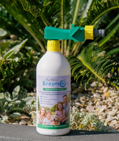 TurfGlo 1L Pet Odour Eliminator + Hose Sprayer – Ready to Use